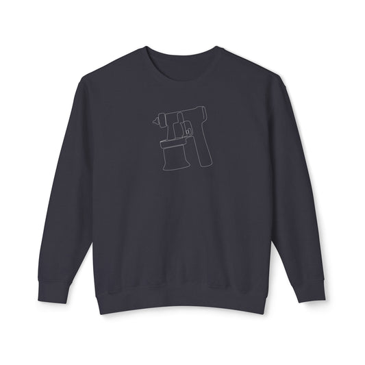 Spray Tan Gun Lightweight Crewneck Sweatshirt - Black