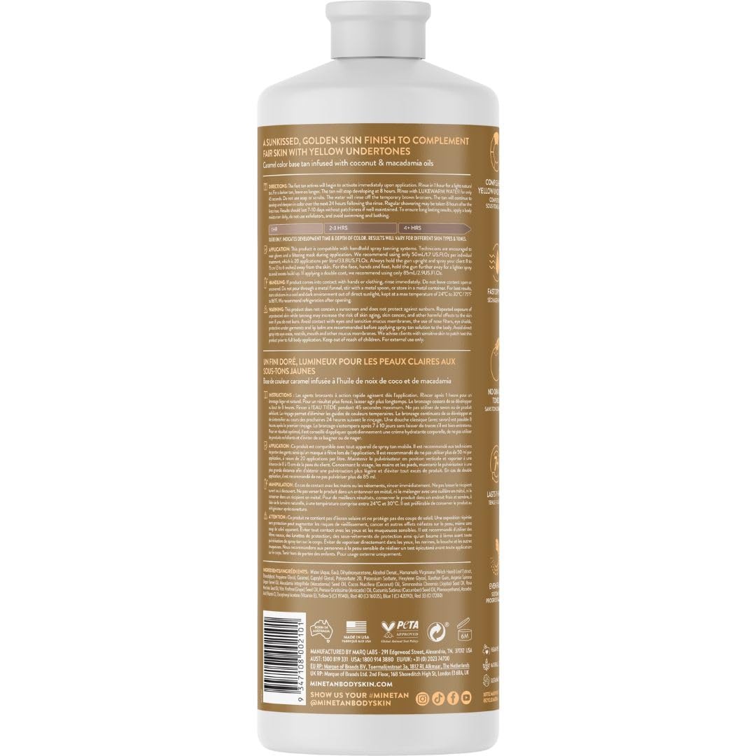 MineTan Spray Tan Solution | Caramel 33.8 Fl Oz
