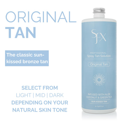 SunFX Original Tan DARK SUMMER Spray Tan Solution - 1L / 33.8 fl oz