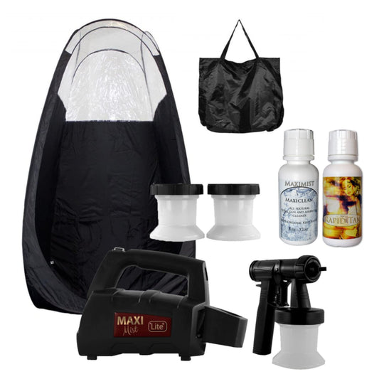 MaxiMist Lite Plus HVLP Spray Tan Machine with Black Tent