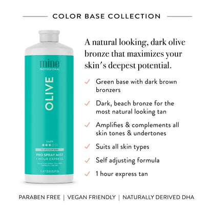 MineTan Spray Tan Solution | Olive 33.8 Fl Oz