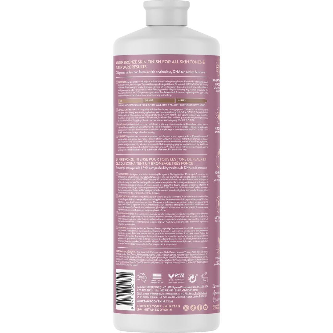 MineTan Spray Tan Solution | Double Dark  33.8 Fl Oz