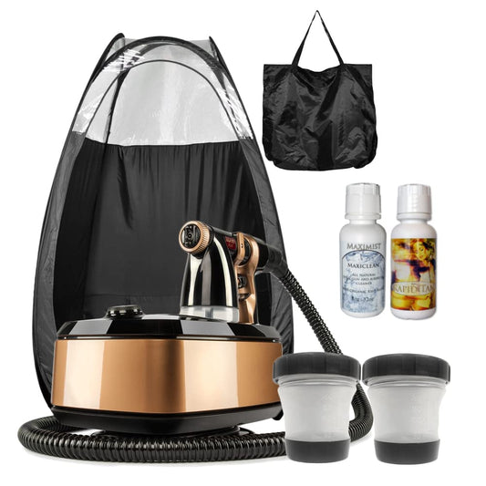 MaxiMist Allure Xena HVLP Spray Tanning Machine Tanning System with Black Tent