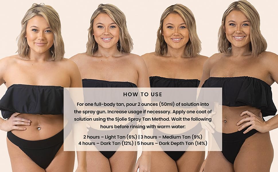 SJOLIE Luxe Violet Rapid Spray Tan Solution - Ultra One Hour Express Tan (8oz)