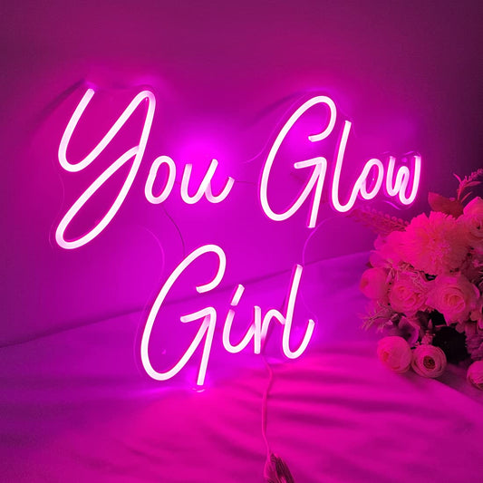 You Glow Girl Neon Wall Sign