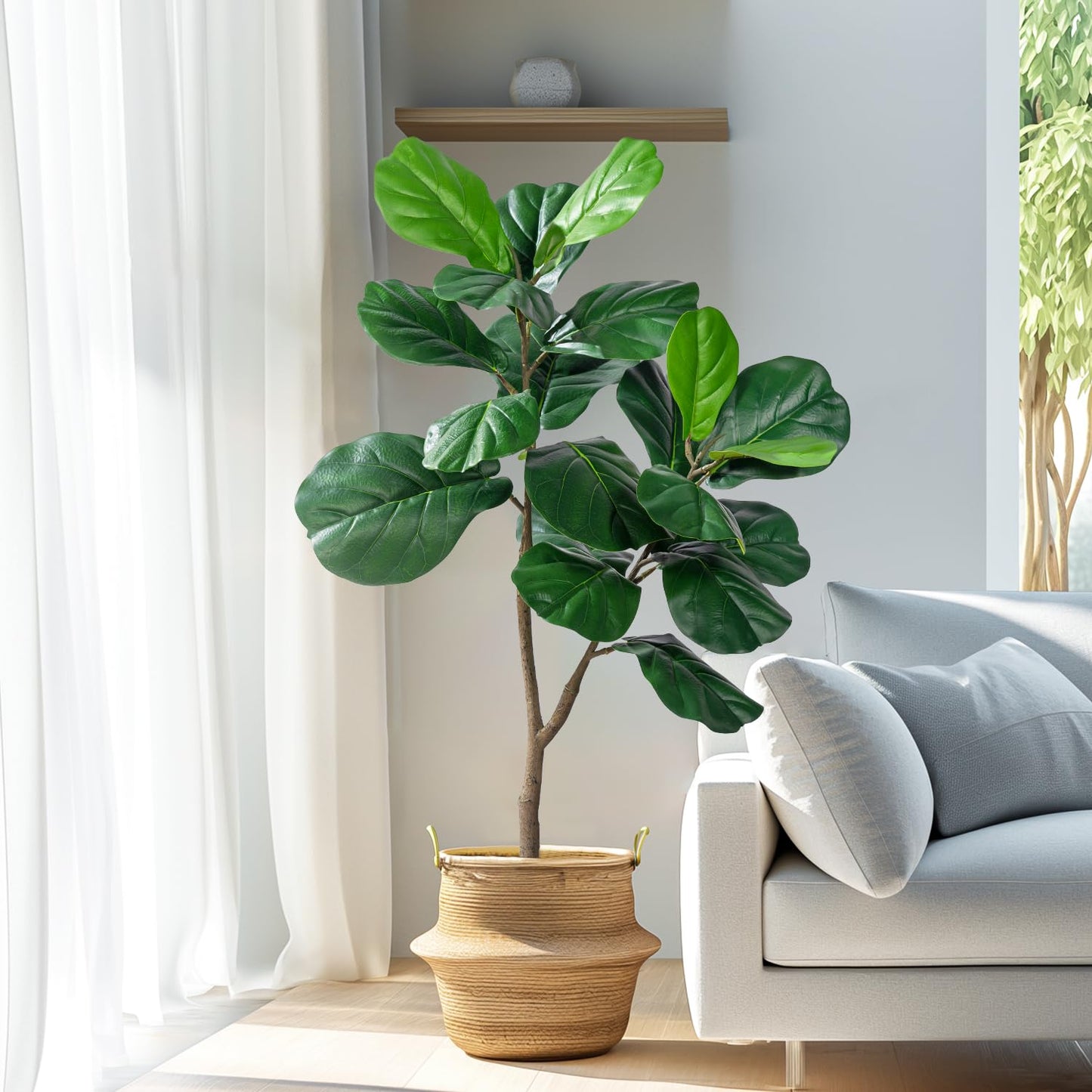 4ft Artificial Fiddle Leaf Tree
