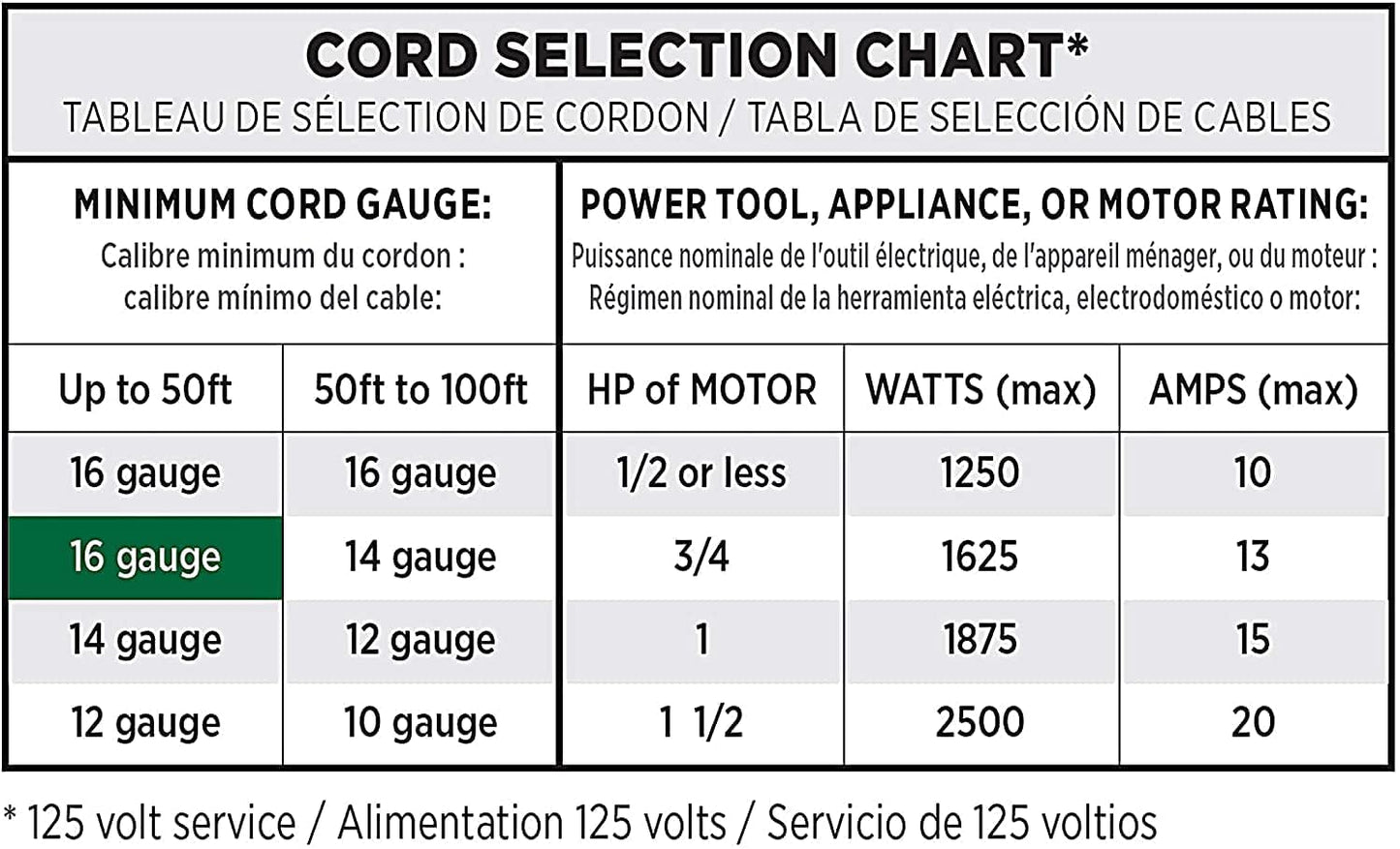 Power 15 ft Indoor/Outdoor Extension Cord