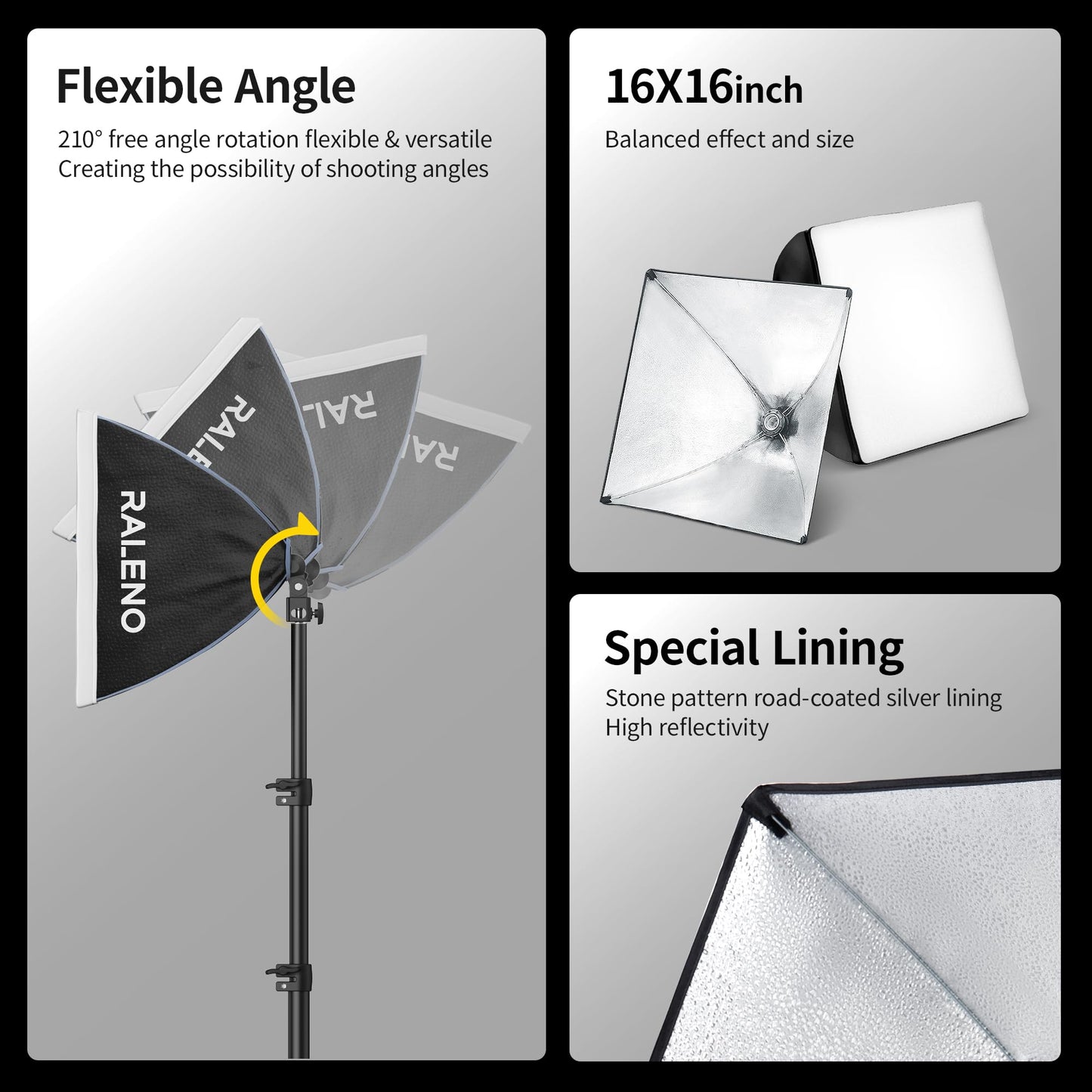 Spray Tan Studio Lighting - RALENO Softbox Lighting Kit
