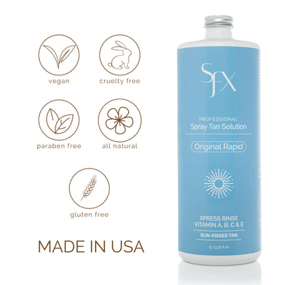 SunFX Original  Rapid LIGHT SUMMER Spray Tan Solution - 4 Fl Oz / 100ml