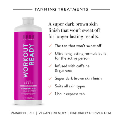 MINETAN Spray Tan Solution | Workout Ready 33.8 Fl Oz